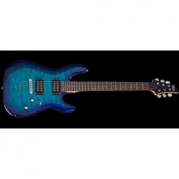 Custom Schecter C-6 Plus Electric Guitar Ocean Blue Burst