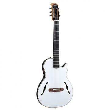 Custom Ovation YM63 Yngwie Malmsteen Viper Nylon-String White Acoustic-Electric Guitar