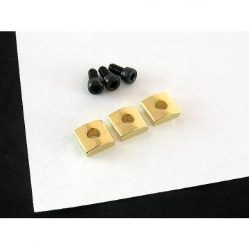 Custom Nut Blocks 3 for Floyd Rose Locking Nut Gold w Screws BP 0116-002