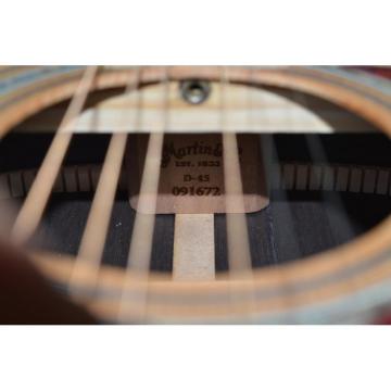 Custom Shop Martin D45 Real Abalone Natural Acoustic Guitar Sitka Solid Spruce Top With Ox Bone Nut &amp; Saddler