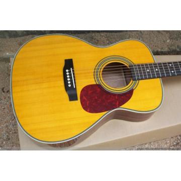 41 Inch CMF Martin D28 Yellow Acoustic Guitar Sitka Solid Spruce Top