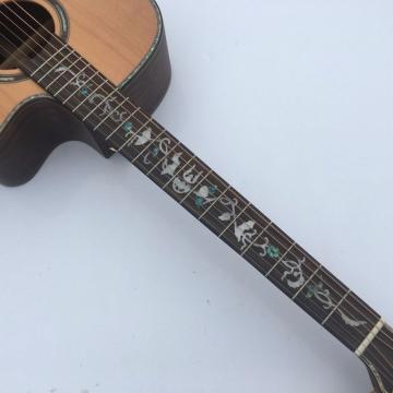 41 Inch CMF Martin Acoustic Guitar Solid Wood Flower Inlay