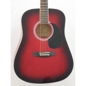 New Jay Turser Model JJ45PAKRSB Red Sunburst Acoustic Guitar Beginner Pack