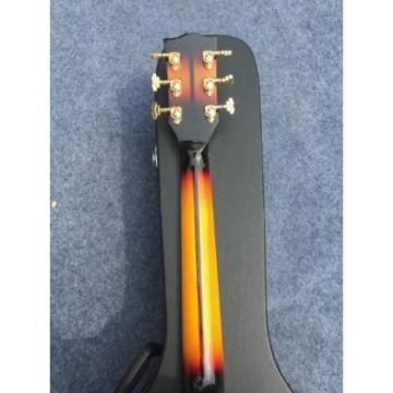 Custom J200 6 Strings Sunburst Burst Acoustic Guitar Real Abalone