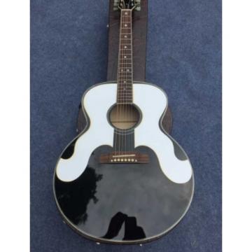 Custom J180 6 Strings Black Star Inlays Acoustic Guitar