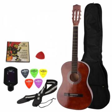 38&quot; Classical Acoustic Guitar Brown with Freebies Ship From US Warehouse