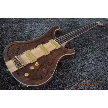 Walnut Body Lemmy Kilmister  Rickenbacker 4003 Matte Carved Natural Bass Back Strap