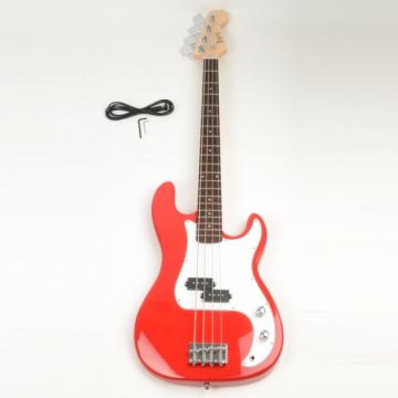 ISIN P-01 Electric Bass Guitar Red with Power Wire Tools