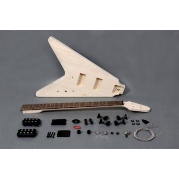 Custom Shop Unfinished flying V guitarra Electric Bass Kit