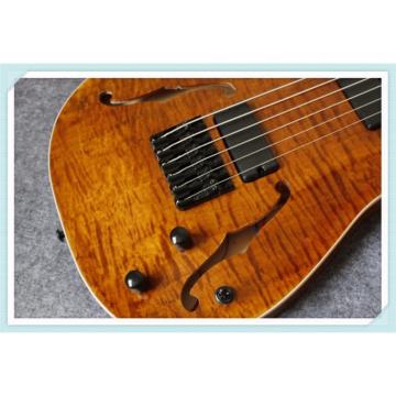 Custom Shop PRS SE 6 String Bass Brown Maple Top F Hole Hollow