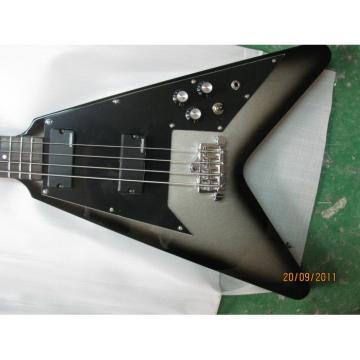 Custom Shop guitarra Silver Burst Flying V Electric Bass