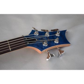 Custom Shop EMG PRS SE 5 String Bass Blue Quilted Maple Top