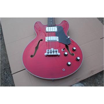 Custom Shop Cherry Red Midtown Standard 4 String Semi Hollow Bass