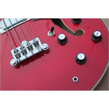 Custom Shop Cherry Red Midtown Standard 4 String Semi Hollow Bass