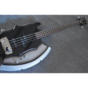 Custom Shop Axe BC Rich Black Gray 4 String Bass