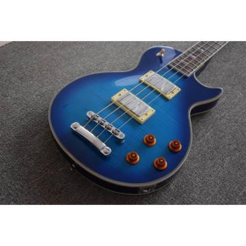 Custom Shop Ace Frehley Blue LP Quilted Maple Top 4 String Bass