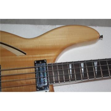 Custom Shop 4005 Rickenbacker Left Handed Naturalglo Semi Hollow Bass