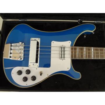 Custom Rickenbacker 4003 Blue Checkerboard Binding Bass
