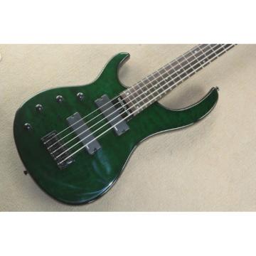 Custom Modulus Quantum Quilted Maple Top 5 String Bass Green Left Handed