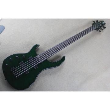 Custom Modulus Quantum Quilted Maple Top 5 String Bass Green Left Handed
