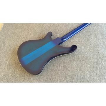 Custom Made Blue 4003 Bass Neck Through Body