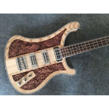 Custom Lemmy Kilmister  4003 Natural Ash Wood Body Special Carvings Bass