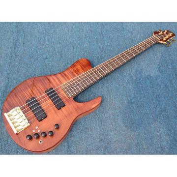 Custom Fordera Active Pickups 5 String Solid Flame Maple Top Bass