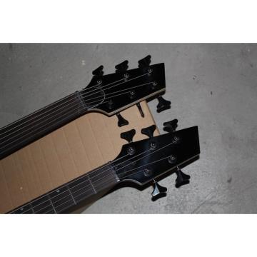 Custom Double Neck Black 5 6 Strings Bass