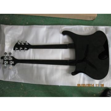 Custom 4003 Double Neck Rickenbacker Black 4 String Bass 6 String Guitar