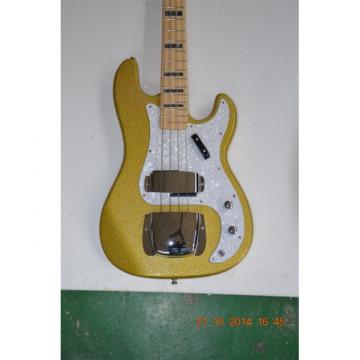 Custom Shop Sparkle Gold Jazz Silver Dust Metallic Bass Guitar