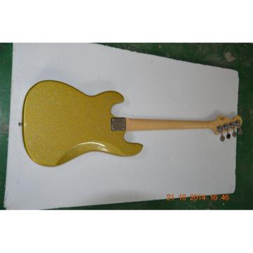 Custom Shop Sparkle Gold Jazz Silver Dust Metallic Bass Guitar