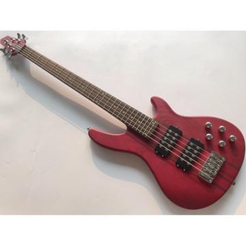 Custom Shop Red Ashwood 4 String Bass Wilkinson Pickups