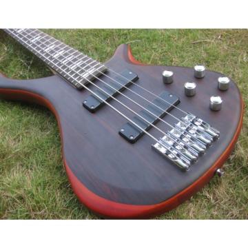 Custom Shop Burgundy Edge Sapelle with Rosewood Top 5 String Electric Bass Wenge