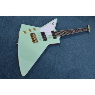 Custom Shop Explorer Sea Foam Green Teal 4 String Bass Left Handed