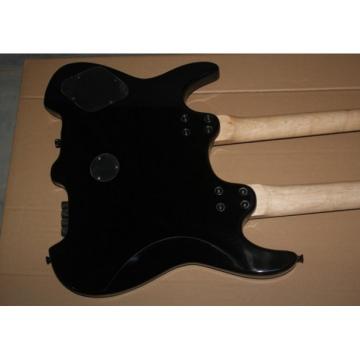 Custom Shop Double Neck Black 6 String Guitar Steinberger Headless 6 String Bass