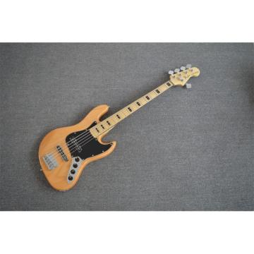 Custom Shop American Natural Ash Wood 5 String Jazz Bass