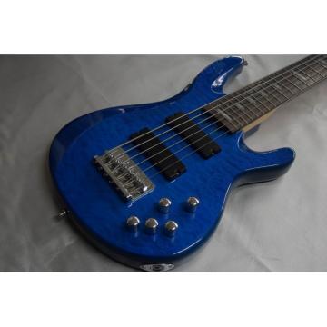 Custom Shop 6 String Blue Quilted Maple Top Yamaha Bass