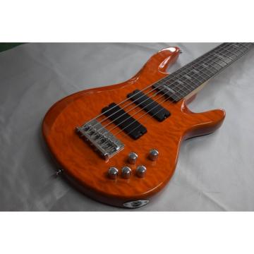 Custom Shop 6 String Orange Quilted Maple Top Yamaha Bass