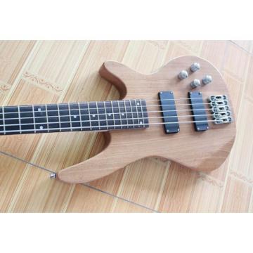 Custom Shop 5 Strings Natural Wood Electric Bass