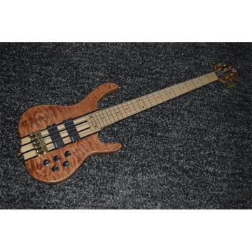 Custom Shop 5 String Natural Ken Smith Quilted Maple Top Electric Bass