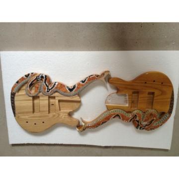 Custom Shop 4 String Cobra Snake Hand Painted Carved Electric Bass