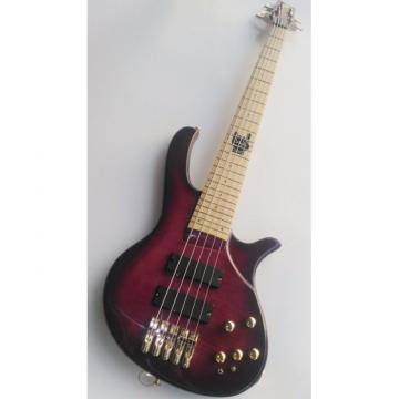 Custom Shop 5 String Bass Purple Gold Hardware Maple Fretboard Strinberg