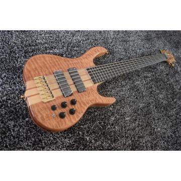 Custom 6 String Quilted Ken Smith Bass Red LED Inlay and Side Markers