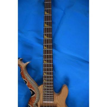 Custom 4 String Cobra Snake Hand Painted Electric Bass Carved Japan Parts