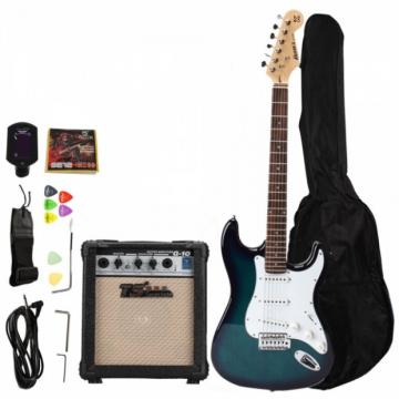 Rosewood Fingerboard Electric Guitar with Amp Turner Bag &amp; Accessories Blue
