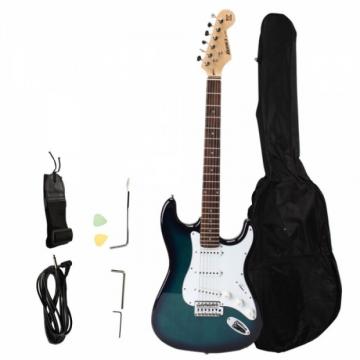 Rosewood Fingerboard Electric Guitar with Gig bag &amp; Accessories Blue