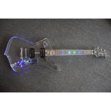 Project Acrylic Body and Neck Iceman Electric Guitar With Led Lights