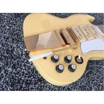 Project 12 String Ivory Color Electric Guitar Maestro Vibrola