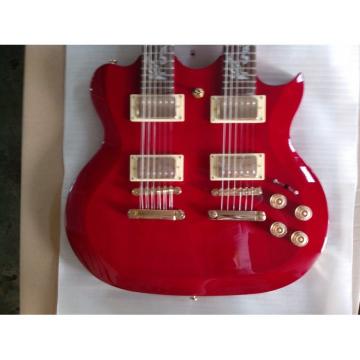 LP Red Custom EDS 1275 Double Neck Electric Guitar