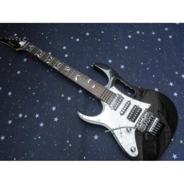 Left Handed Ibanez Jem7v Black Electric Guitar